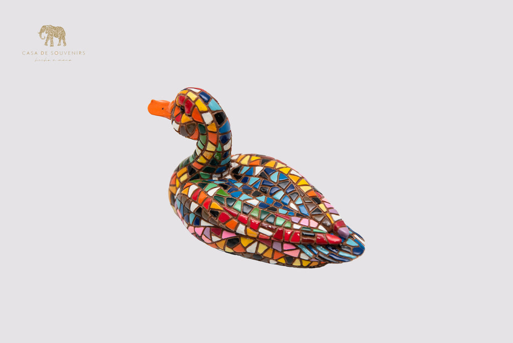 Mix Colours Mosaic Duck statue made with marble dust and with enamel. It's the best collection in Spain.