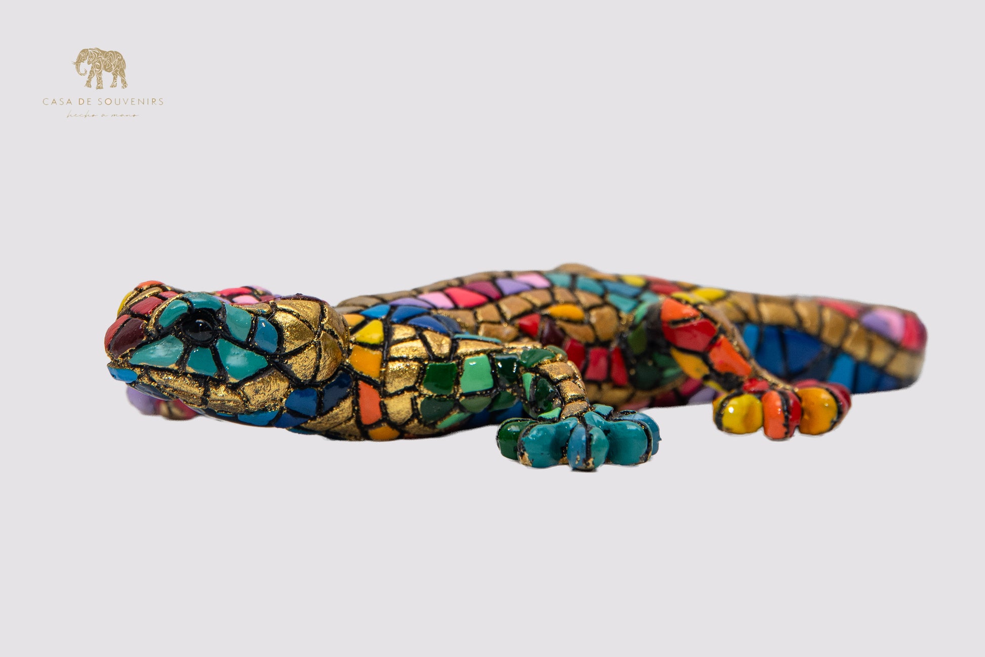 Mix Colors Golden Salamander Figure, Figura De Salamandre, Figure De Salamandra, Salamander Decorative, Multicolor Salamander, Hand Painted