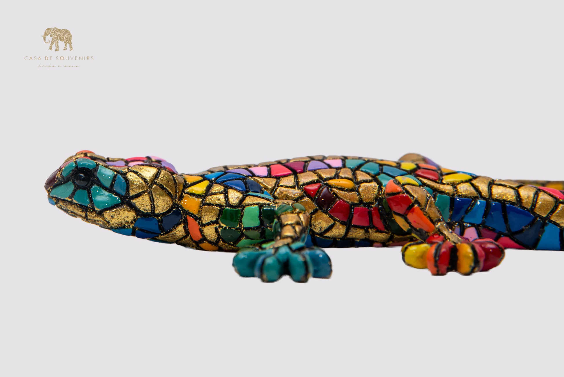 Mix Colors Golden Salamander Figure, Figura De Salamandre, Figure De Salamandra, Salamander Decorative, Multicolor Salamander, Hand Painted