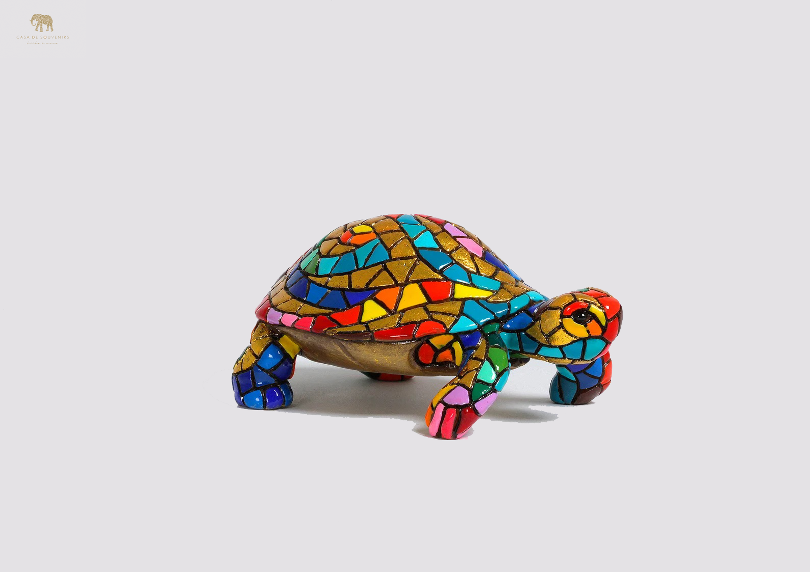 Golden Turtle statue made with marble dust and with enamel. It's the best collection in Spain.
