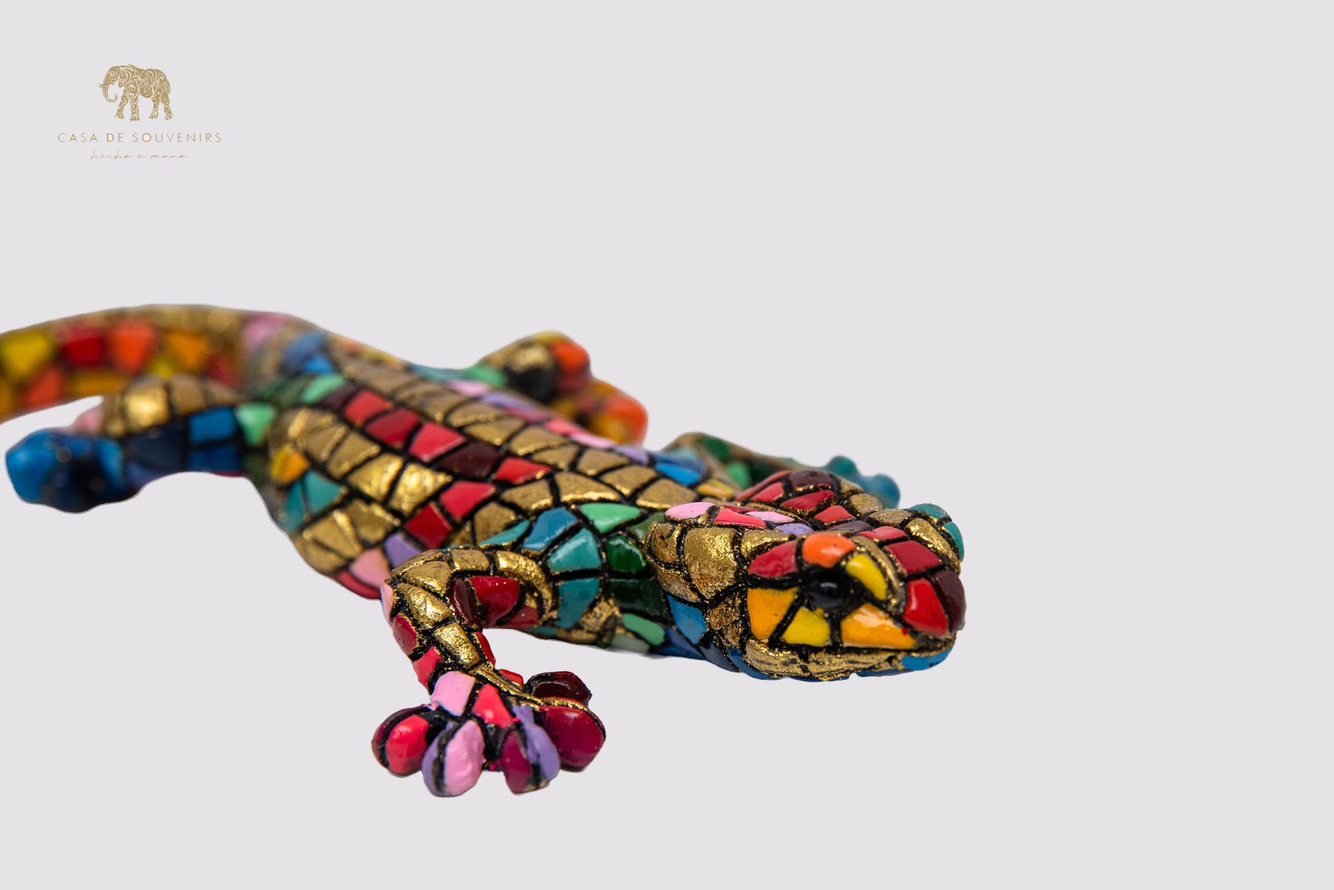 Mix Colors Golden Salamander Figure, Figura De Salamandre, Figure De Salamandra, Salamander Decorative, Multicolor Salamander, Hand Painted