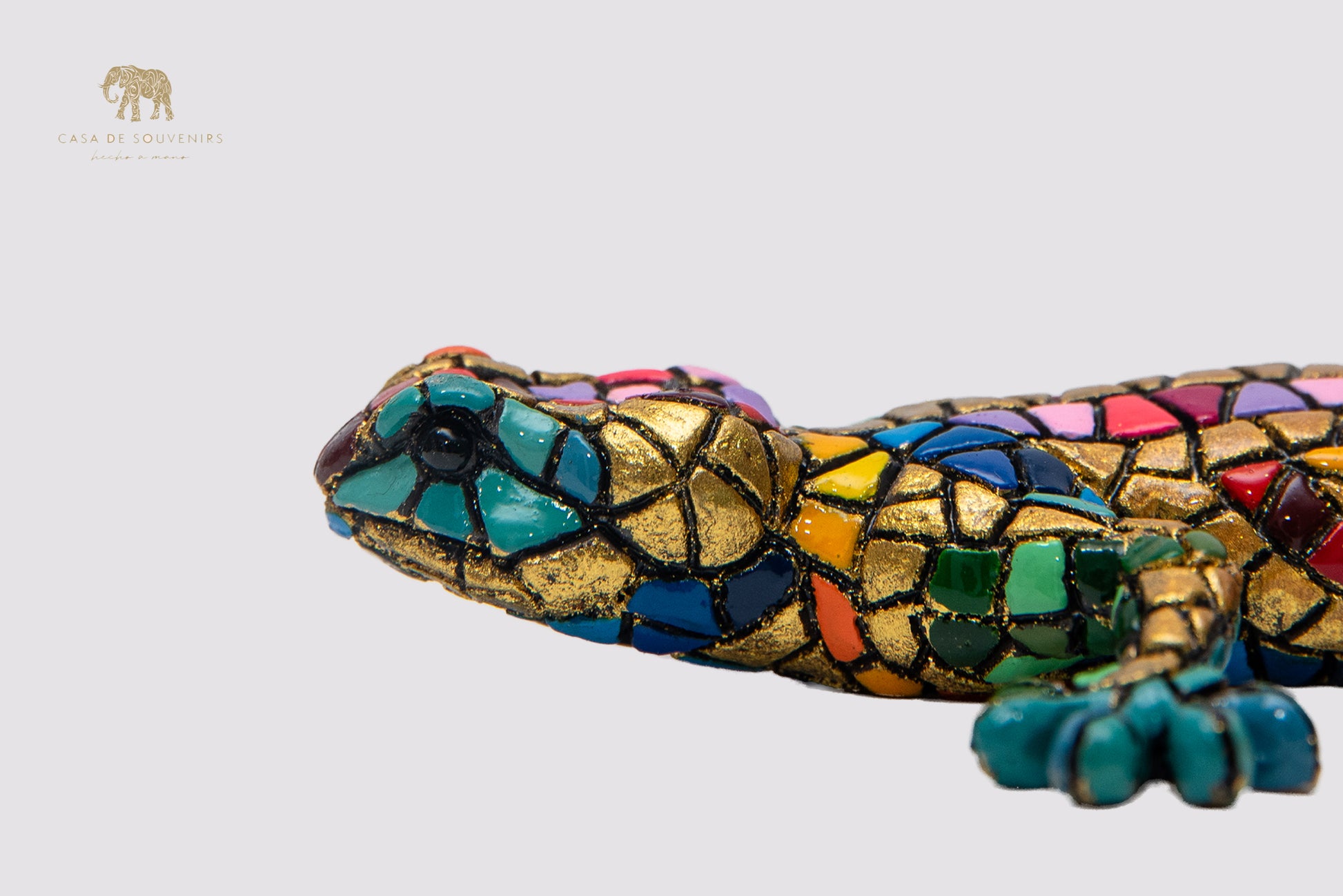 Mix Colors Golden Salamander Figure, Figura De Salamandre, Figure De Salamandra, Salamander Decorative, Multicolor Salamander, Hand Painted