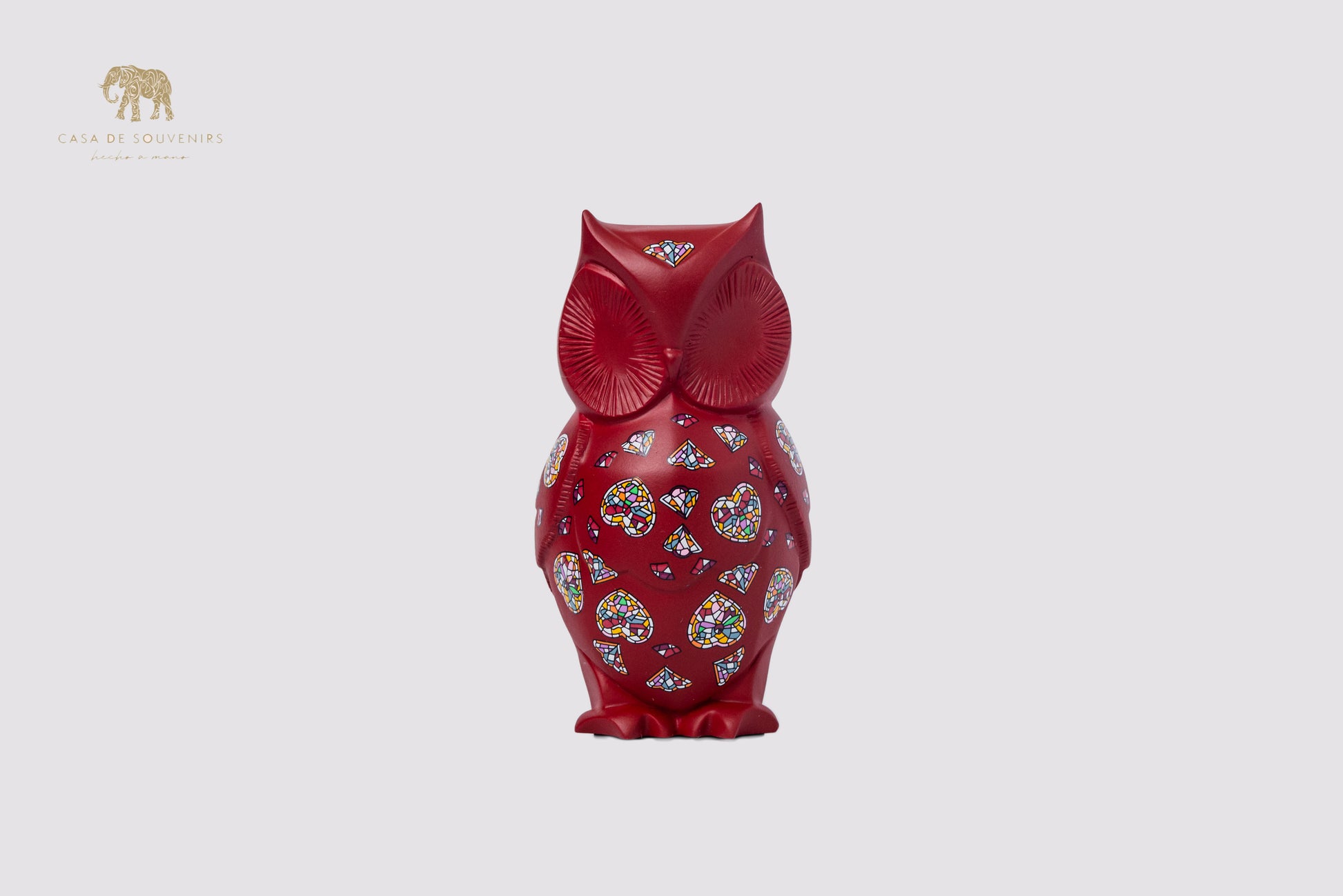 Red Owl Handmade And Hand Painted With Flowers Design One Of The Best Products In Spain.