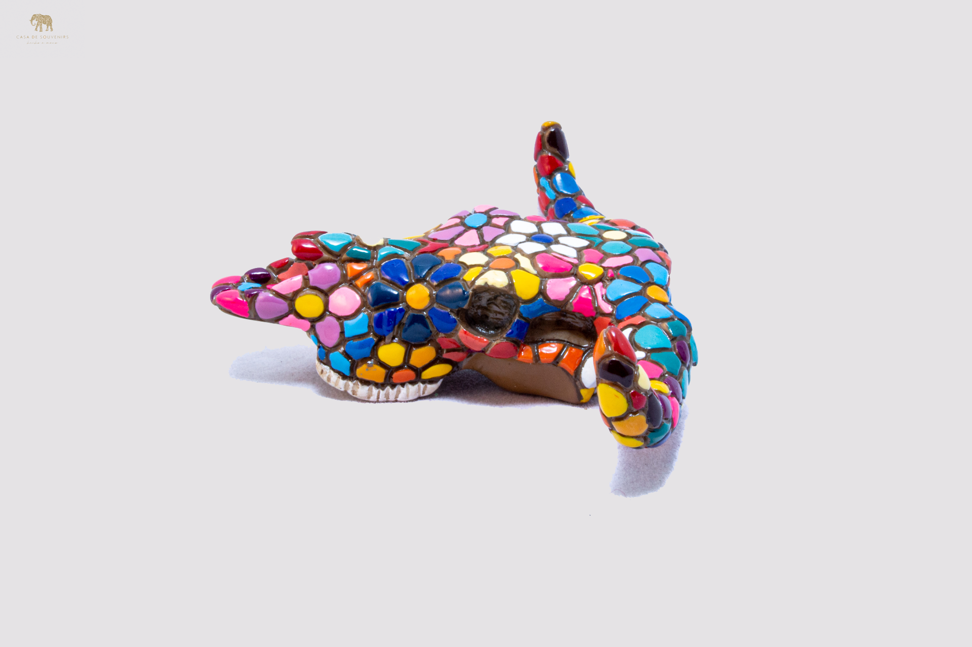 Flower Colored Bull Head Magnets statue made with marble dust and with enamel. It's the best collection in Spain.