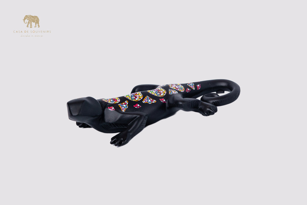 Black Salamander Handmade And Hand Painted With Flowers Design One Of The Best Products In Spain.