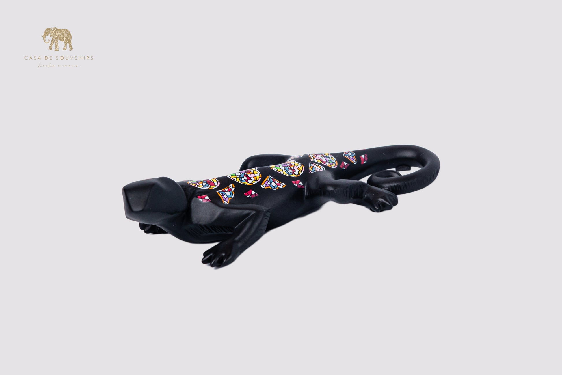 Black Salamander Handmade And Hand Painted With Flowers Design One Of The Best Products In Spain.