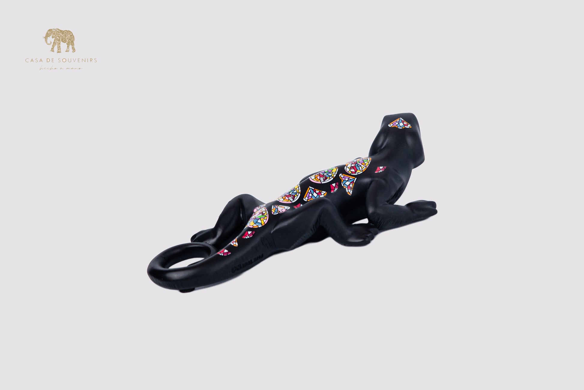 Black Salamander Handmade And Hand Painted With Flowers Design One Of The Best Products In Spain.