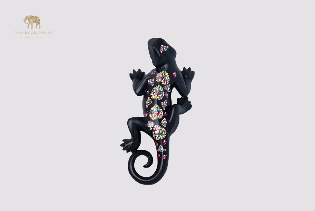 Black Salamander Handmade And Hand Painted With Flowers Design One Of The Best Products In Spain.