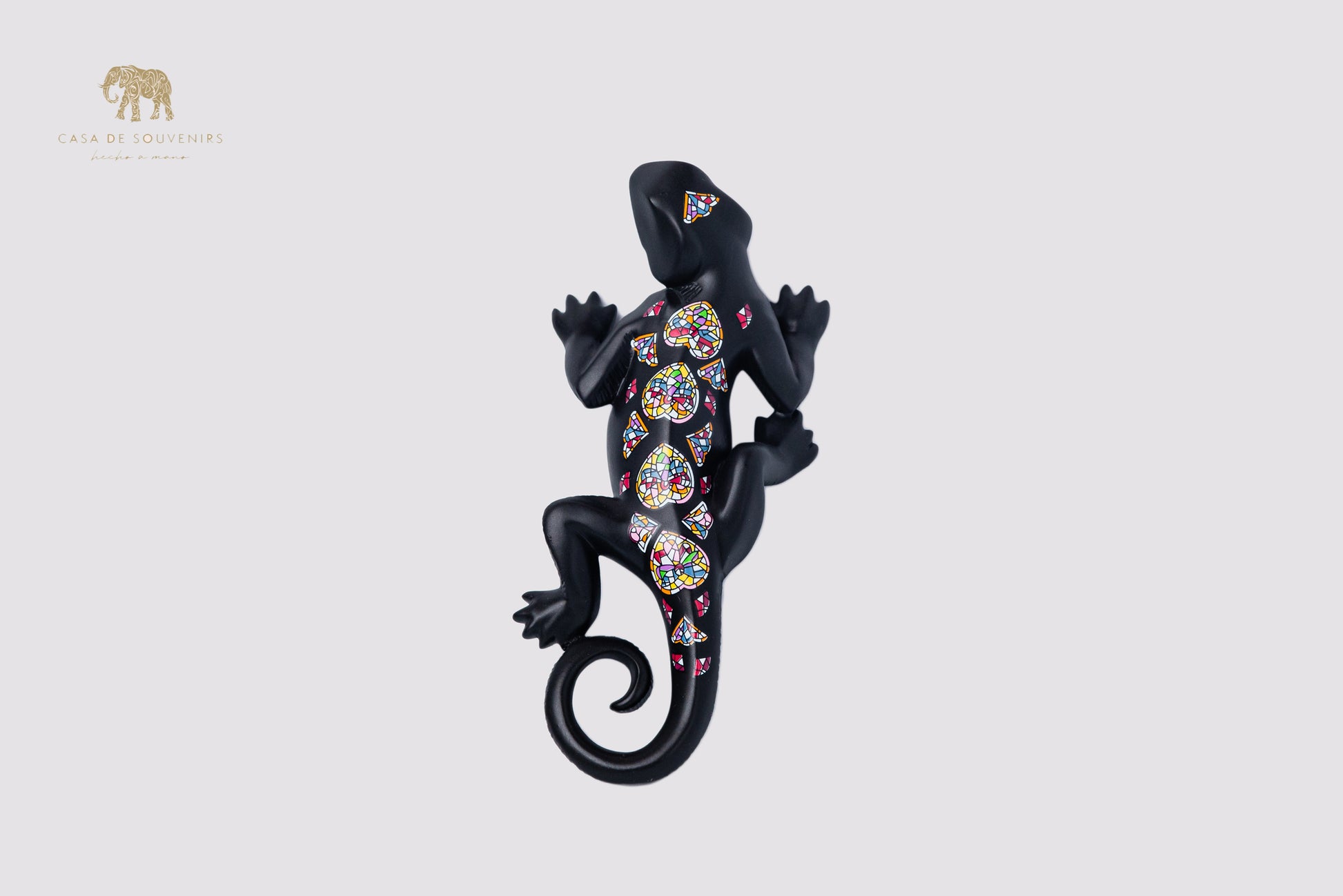 Black Salamander Handmade And Hand Painted With Flowers Design One Of The Best Products In Spain.