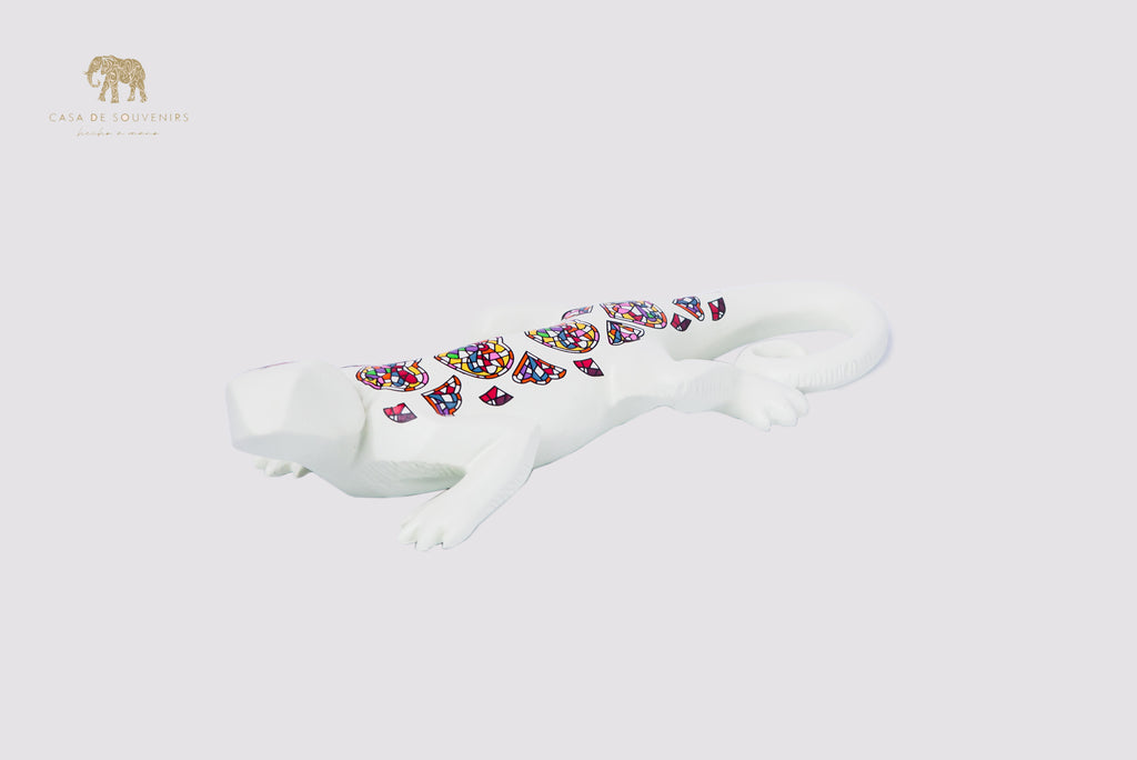 White Salamander Handmade And Hand Painted With Flowers Design One Of The Best Products In Spain.