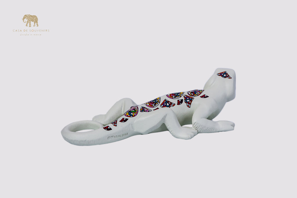White Salamander Handmade And Hand Painted With Flowers Design One Of The Best Products In Spain.