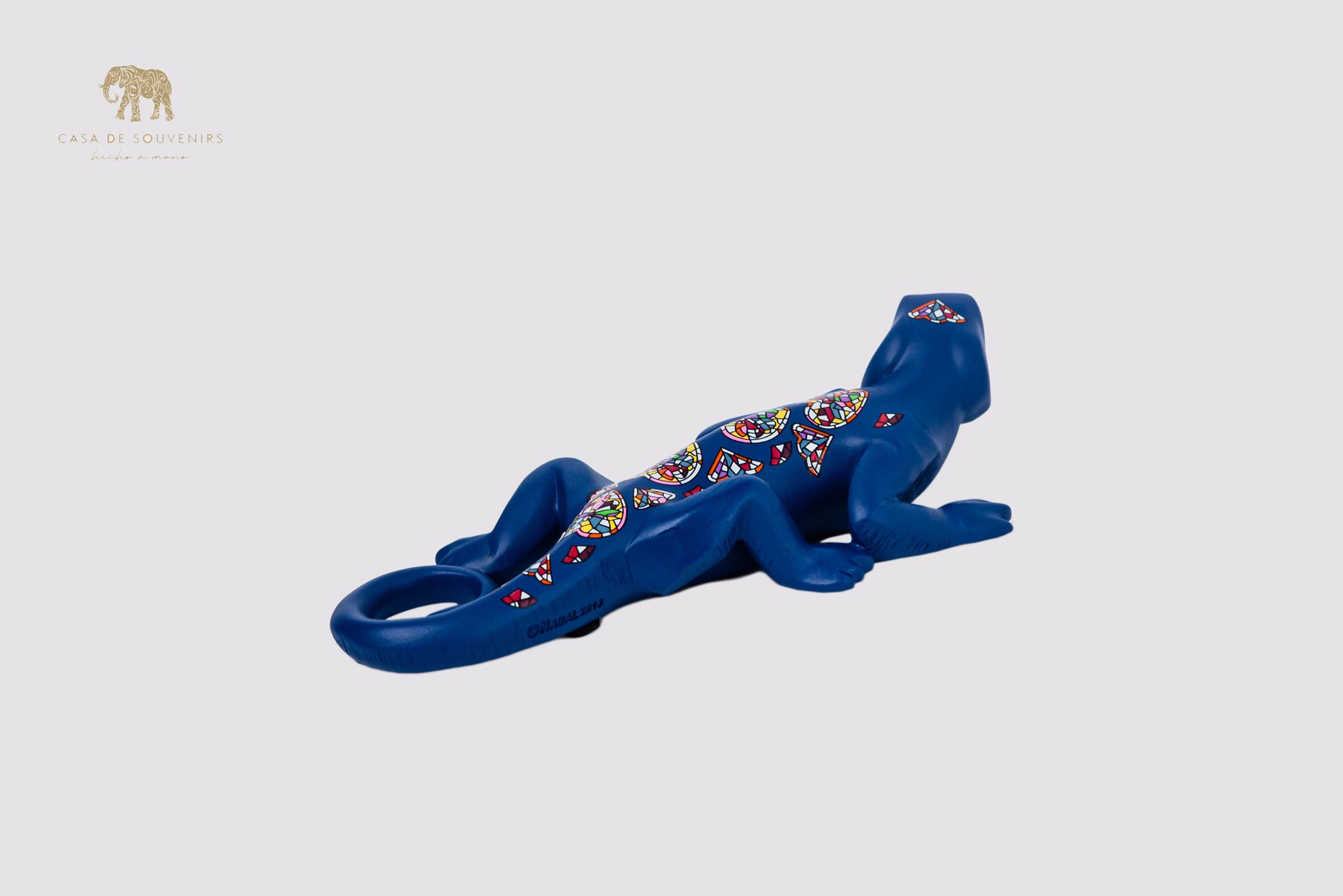 Blue Salamander Handmade And Hand Painted With Flowers Design One Of The Best Products In Spain.