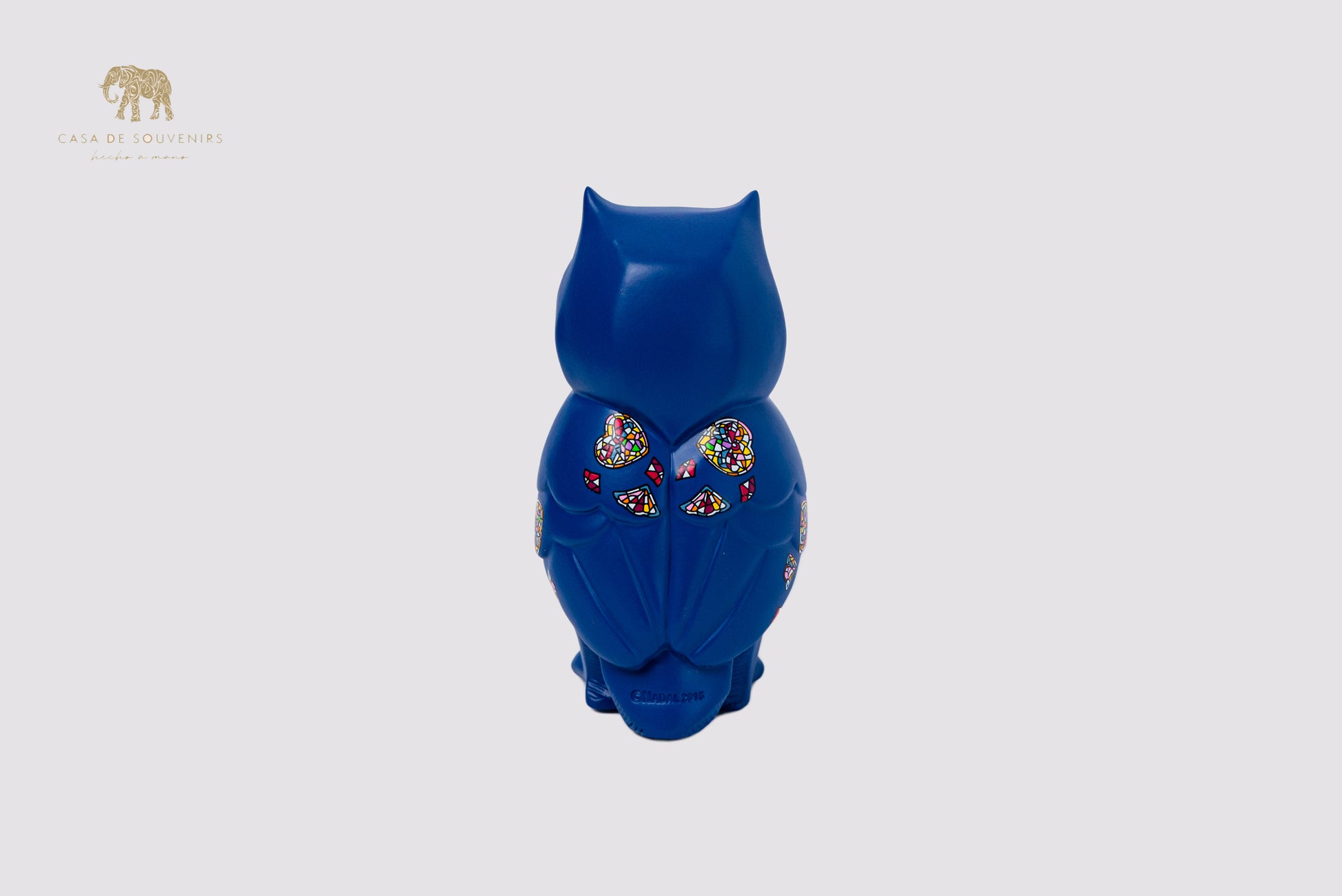 Blue Owl Handmade And Hand Painted With Flowers Design One Of The Best Products In Spain.