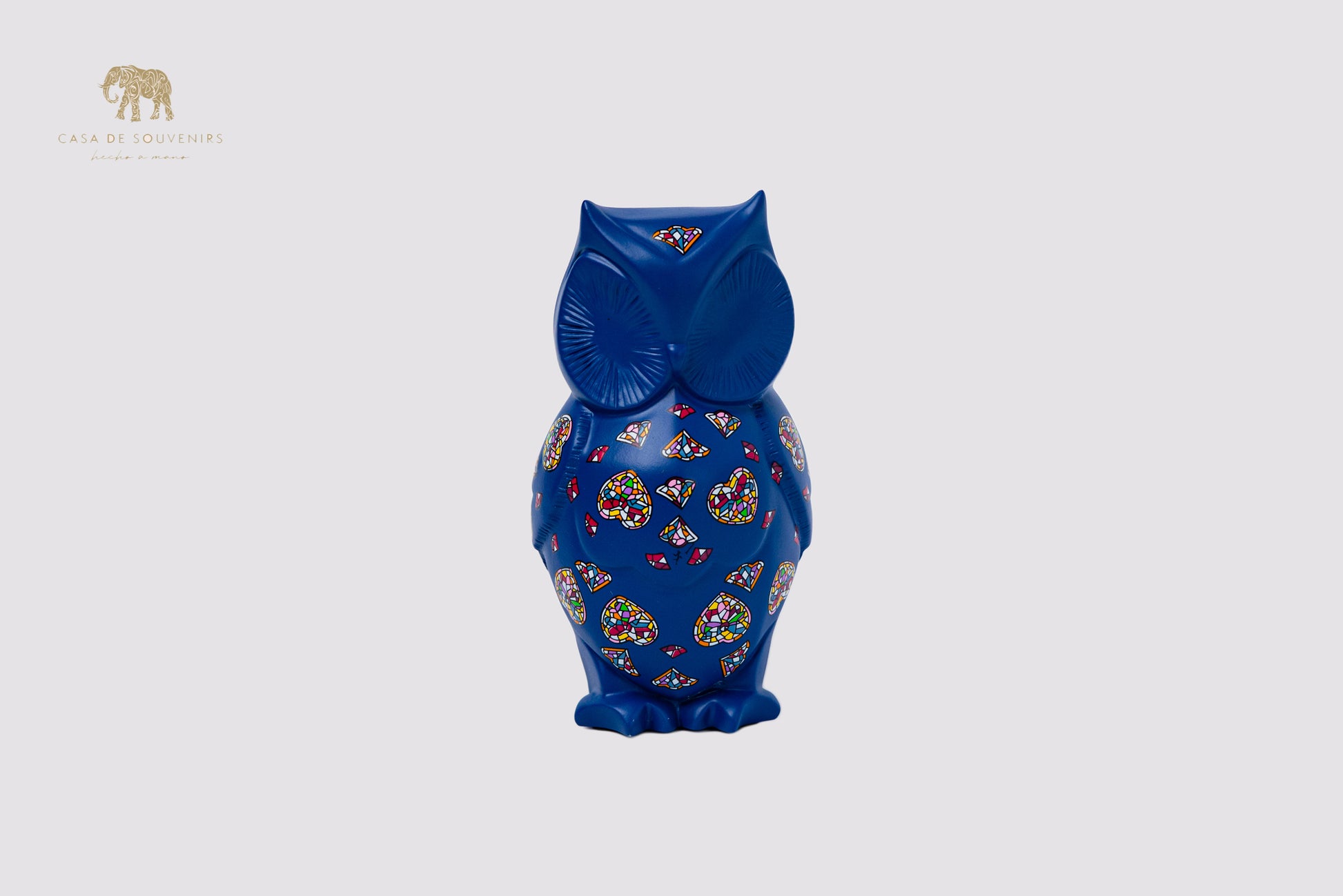 Blue Owl Handmade And Hand Painted With Flowers Design One Of The Best Products In Spain.