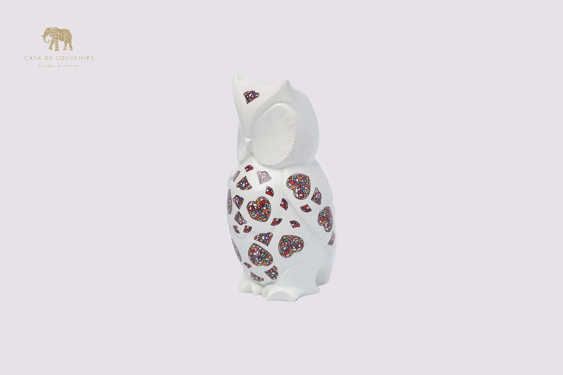 White Owl Handmade And Hand Painted With Flowers Design One Of The Best Products In Spain.