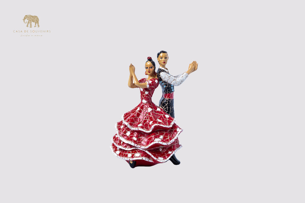 Flamenco Couple Spanish dancer statue made with marble dust and with enamel. It's the best collection in Spain .