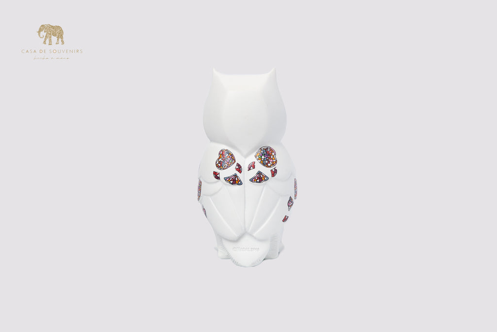 White Owl Handmade And Hand Painted With Flowers Design One Of The Best Products In Spain.