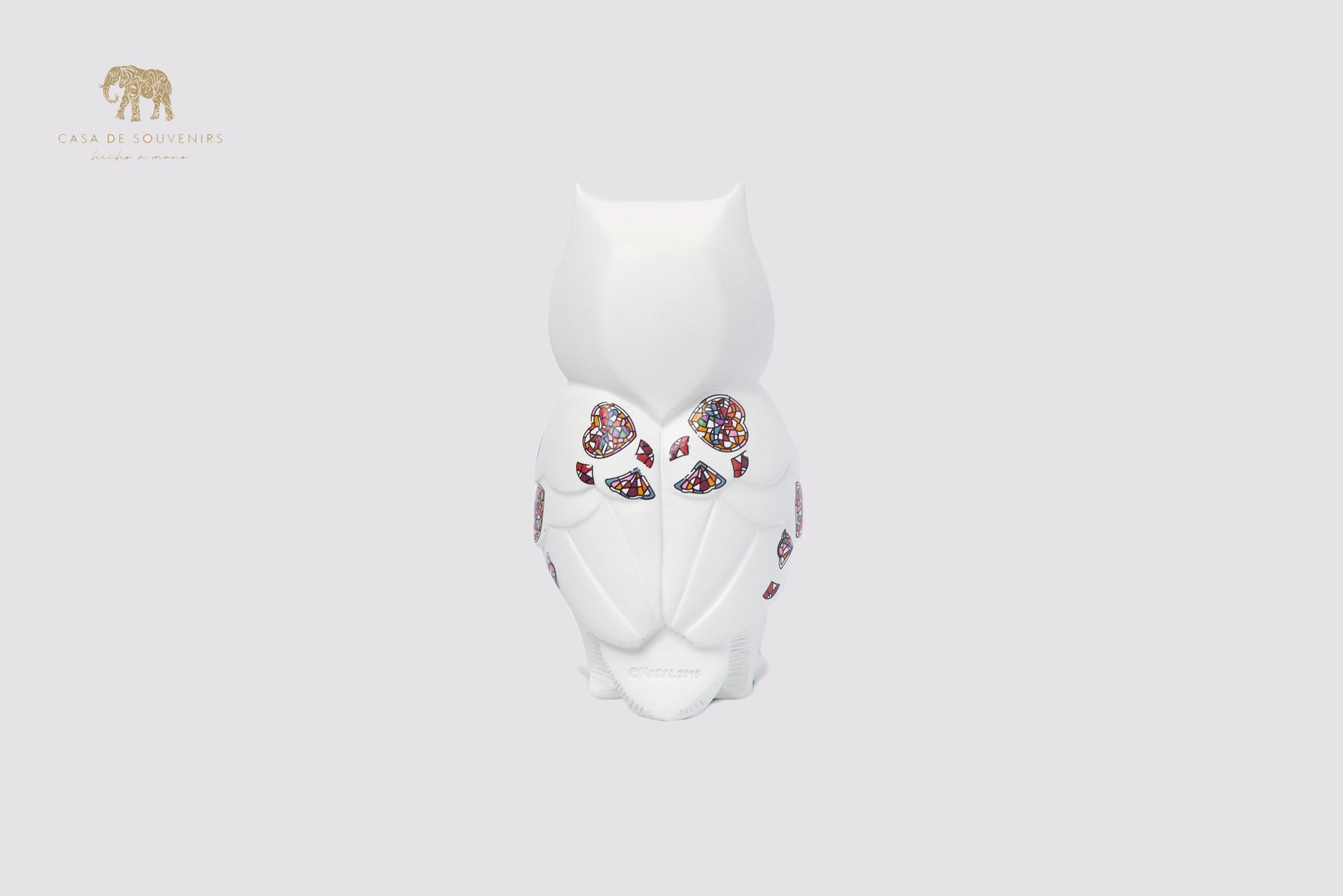 White Owl Handmade And Hand Painted With Flowers Design One Of The Best Products In Spain.