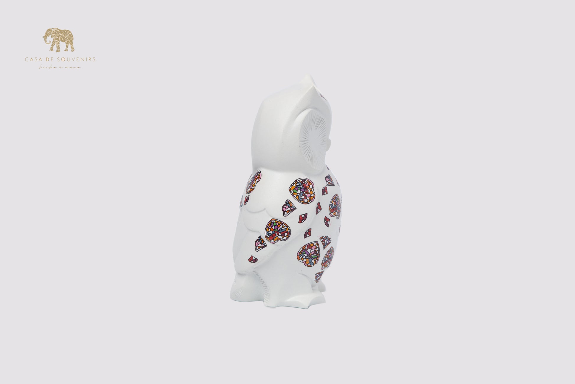 White Owl Handmade And Hand Painted With Flowers Design One Of The Best Products In Spain.