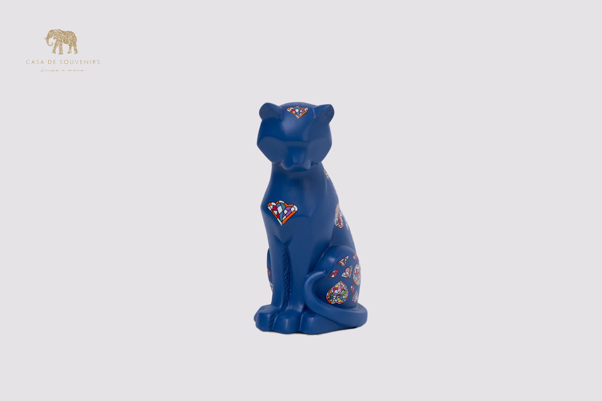 Blue Cat Handmade And Hand Painted With Flowers Design One Of The Best Products In Spain.
