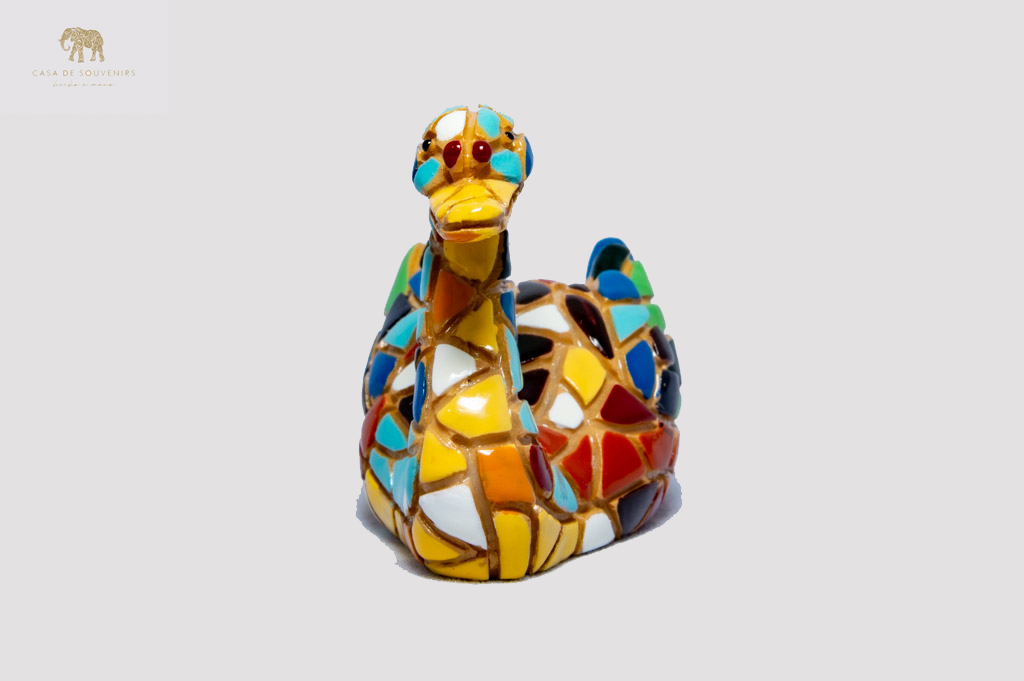 Mosaic Goose statue made with marble dust and with enamel. It's the best collection in Spain.