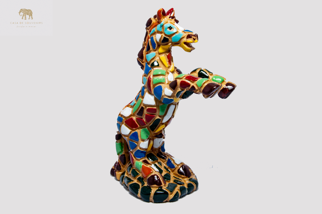 Mosaic Horse statue made with marble dust and with enamel. It's the best collection in Spain.