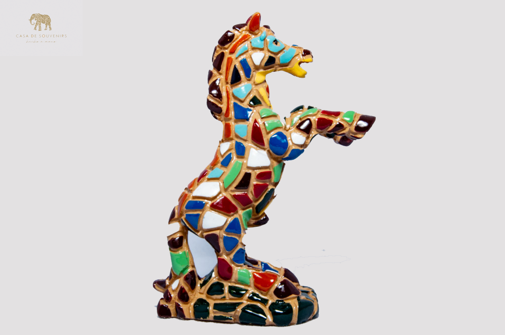 Mosaic Horse statue made with marble dust and with enamel. It's the best collection in Spain.