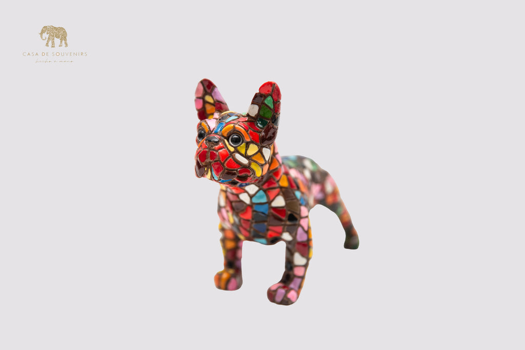 Bulldog Stand statue made with marble dust and with enamel. It's the best collection in Spain.