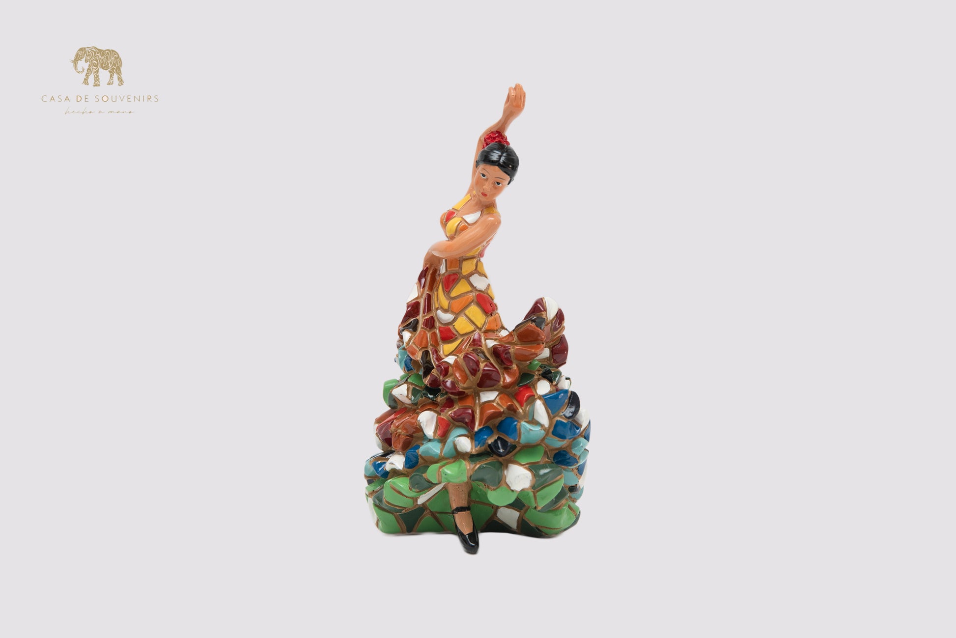 Mosaic Spanish flamenco dancer statue made with marble dust and with enamel. It's the best collection in Spain.