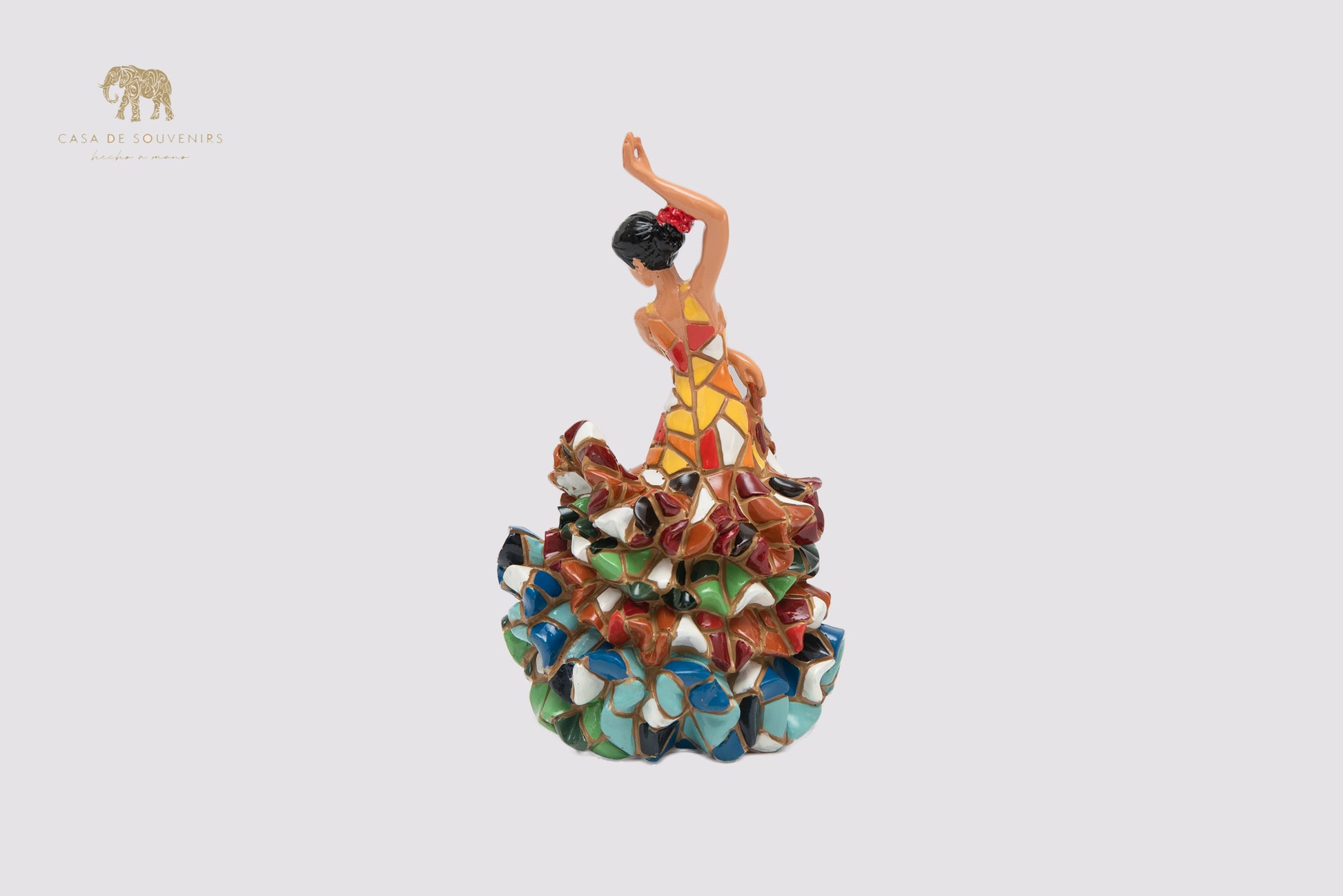 Mosaic Spanish flamenco dancer statue made with marble dust and with enamel. It's the best collection in Spain.