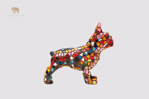 Bulldog Stand statue made with marble dust and with enamel. It's the best collection in Spain.