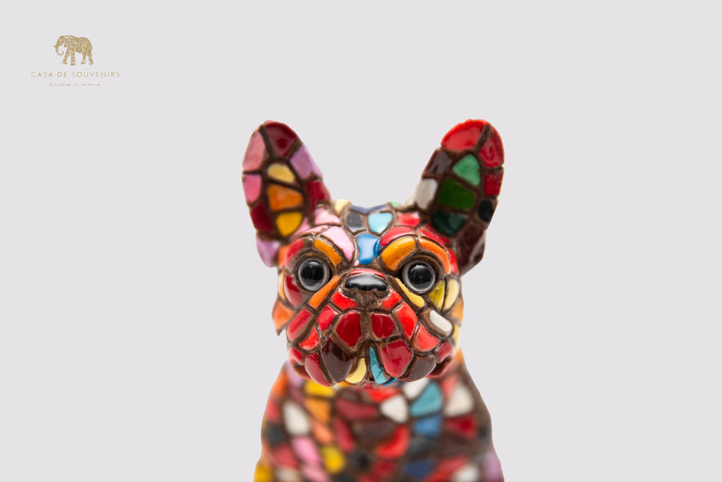 Bulldog Stand statue made with marble dust and with enamel. It's the best collection in Spain.