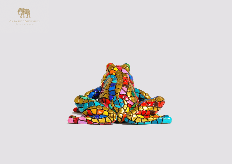 Golden Frog statue made with marble dust and with enamel. It's the best collection in Spain.