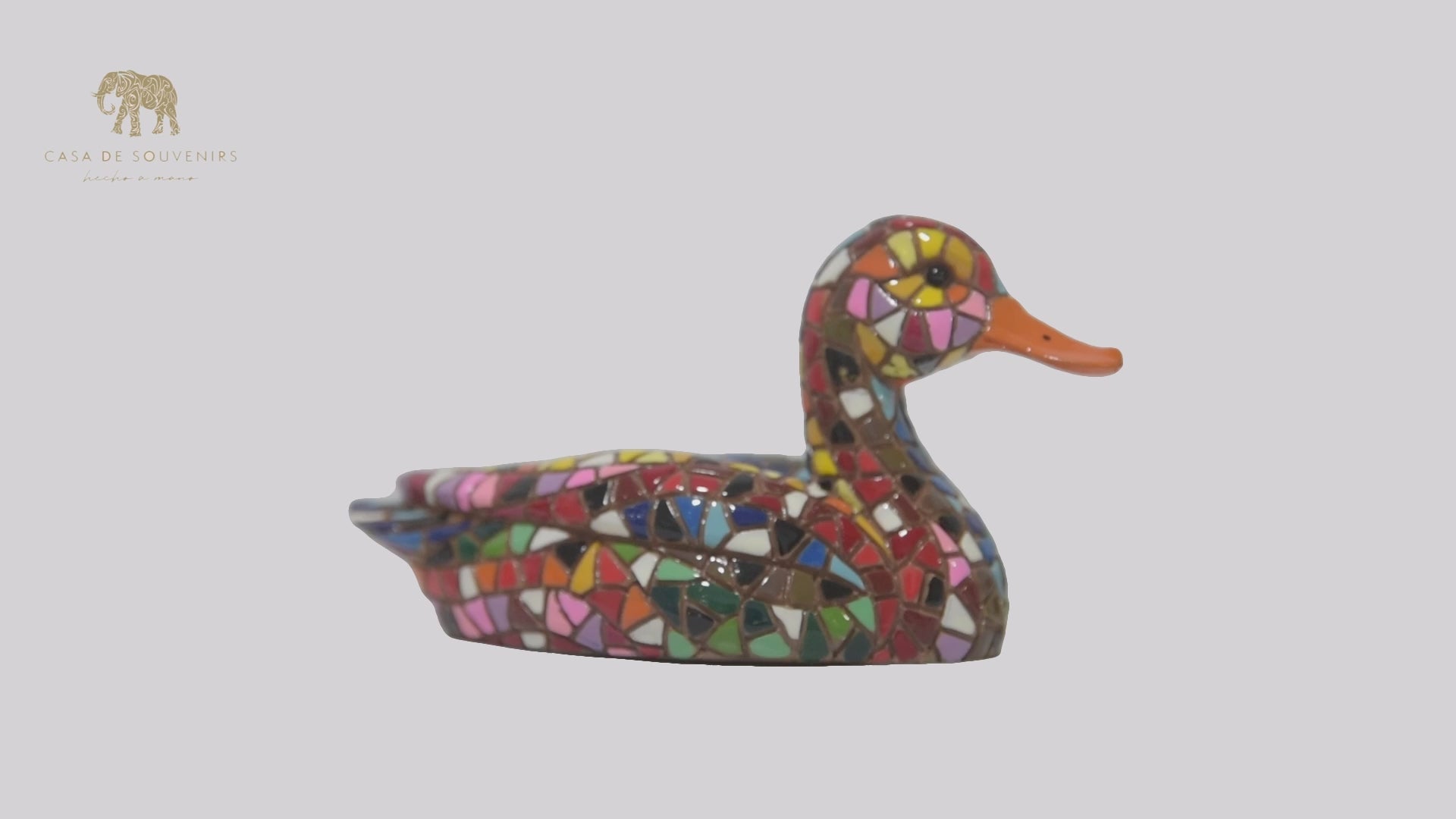 Mix Colours Mosaic Duck statue made with marble dust and with enamel. It's the best collection in Spain.
