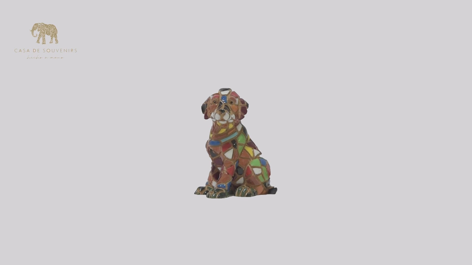 Mix Colored Dog statue made with marble dust and with enamel. It's the best collection in Spain.